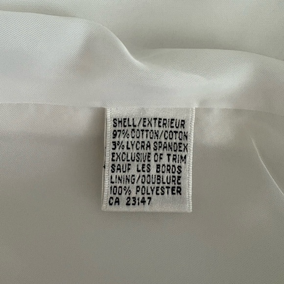 Talbots White Blazer with Navy Blue Grosgrain Tarim, size 10 - Picture 6 of 6